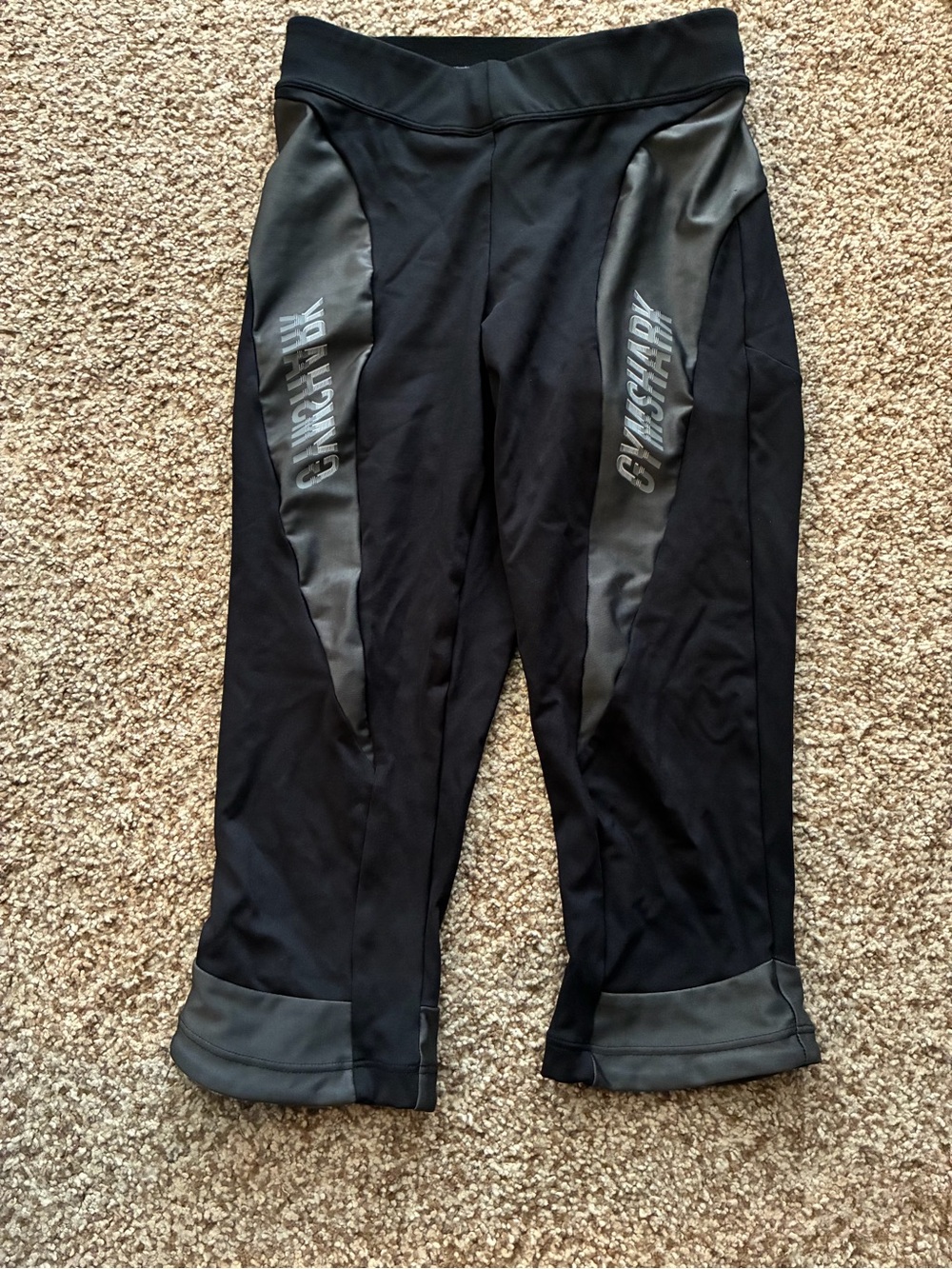 GYMSHARK Black Turbo Cropped Compression Leggings Size Small